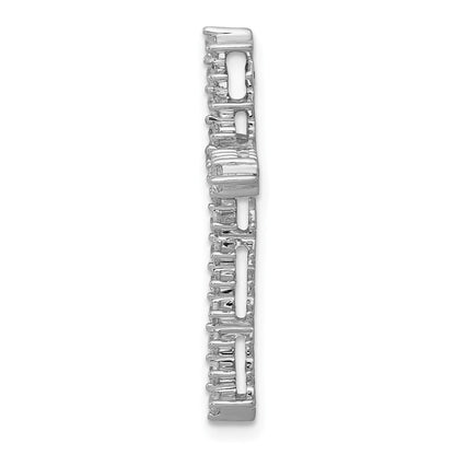 14K Weißgold Kreuz-Anhänger mit Laborgezüchtetem Diamant VS/SI FGH