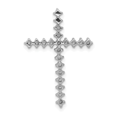 14K Weißgold Kreuz-Anhänger mit Laborgezüchtetem Diamant VS/SI FGH