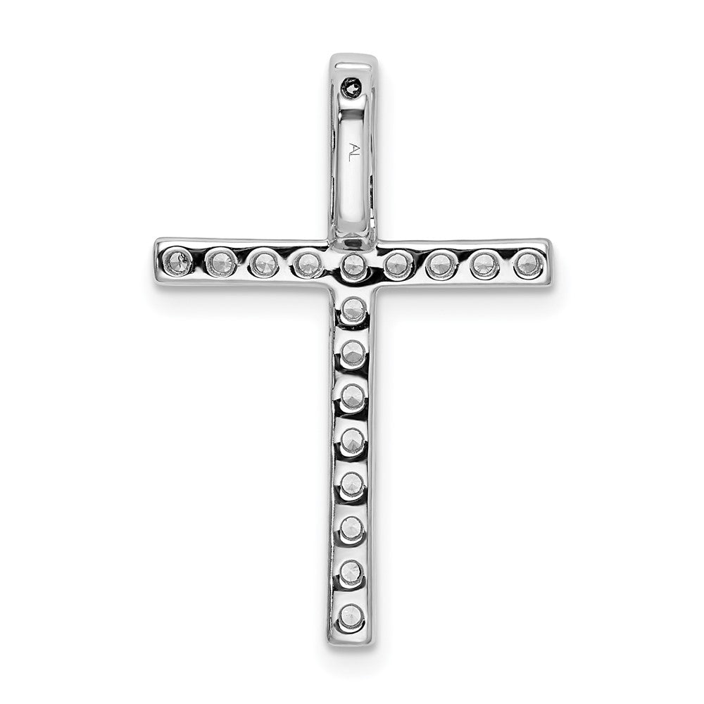 10k Weißgold Kreuz-Kettenanhänger mit 0,5 ct. im Labor gezüchteten Diamanten, VS/SI+ G+, zum Gleiten