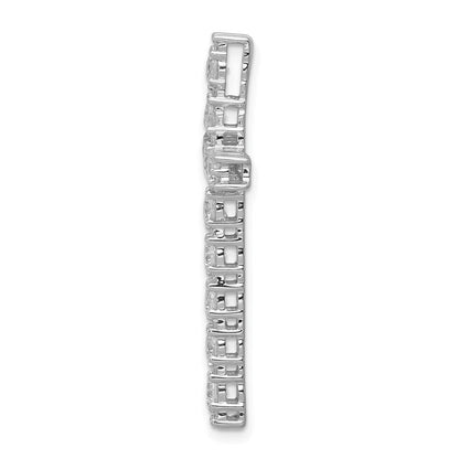 Anhänger Lateinisches Kreuz mit echtem Diamant aus 14K Weißgold
