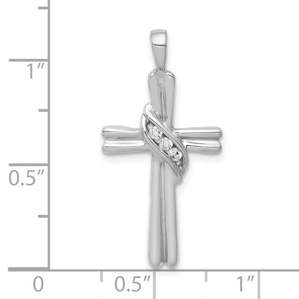 10K Weißgold 10K Aa Diamant Kreuz Anhänger