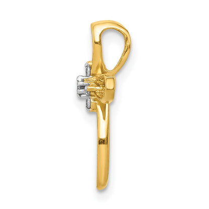 10K Gelbgold 10K Diamant Kreuz Anhänger