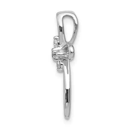 14K Weißgold Kettenanhänger (Gleitanhänger) mit 0,10 ct. im Labor gezüchteten Diamanten VS/SI+ G+
