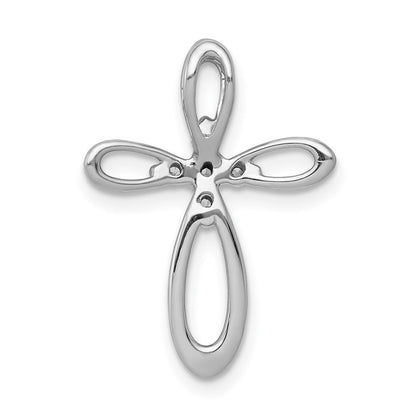 14K Weißgold Kettenanhänger (Gleitanhänger) mit 0,10 ct. im Labor gezüchteten Diamanten VS/SI+ G+