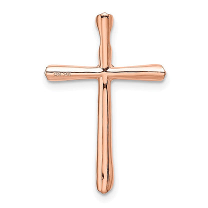 14K Roségold 1/5ct. Echt Diamant Kreuz Kette Anhänger