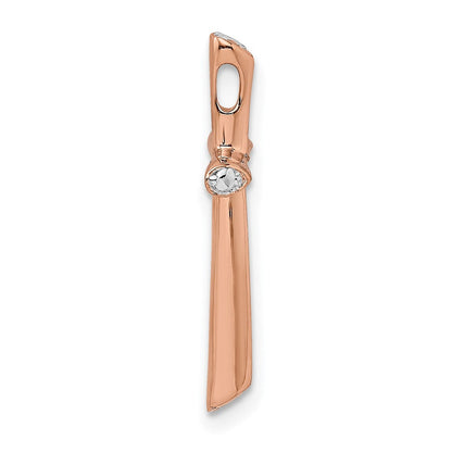14K Roségold.01ct Echt Diamant Kette Anhänger