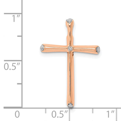 14K Roségold.01ct Echt Diamant Kette Anhänger