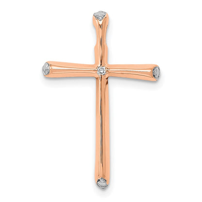 14K Roségold.01ct Echt Diamant Kette Anhänger