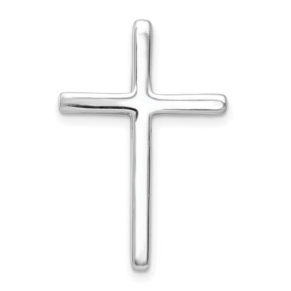 14K Weißgold 1/10ct. Echt Diamant Kreuz Kette Anhänger