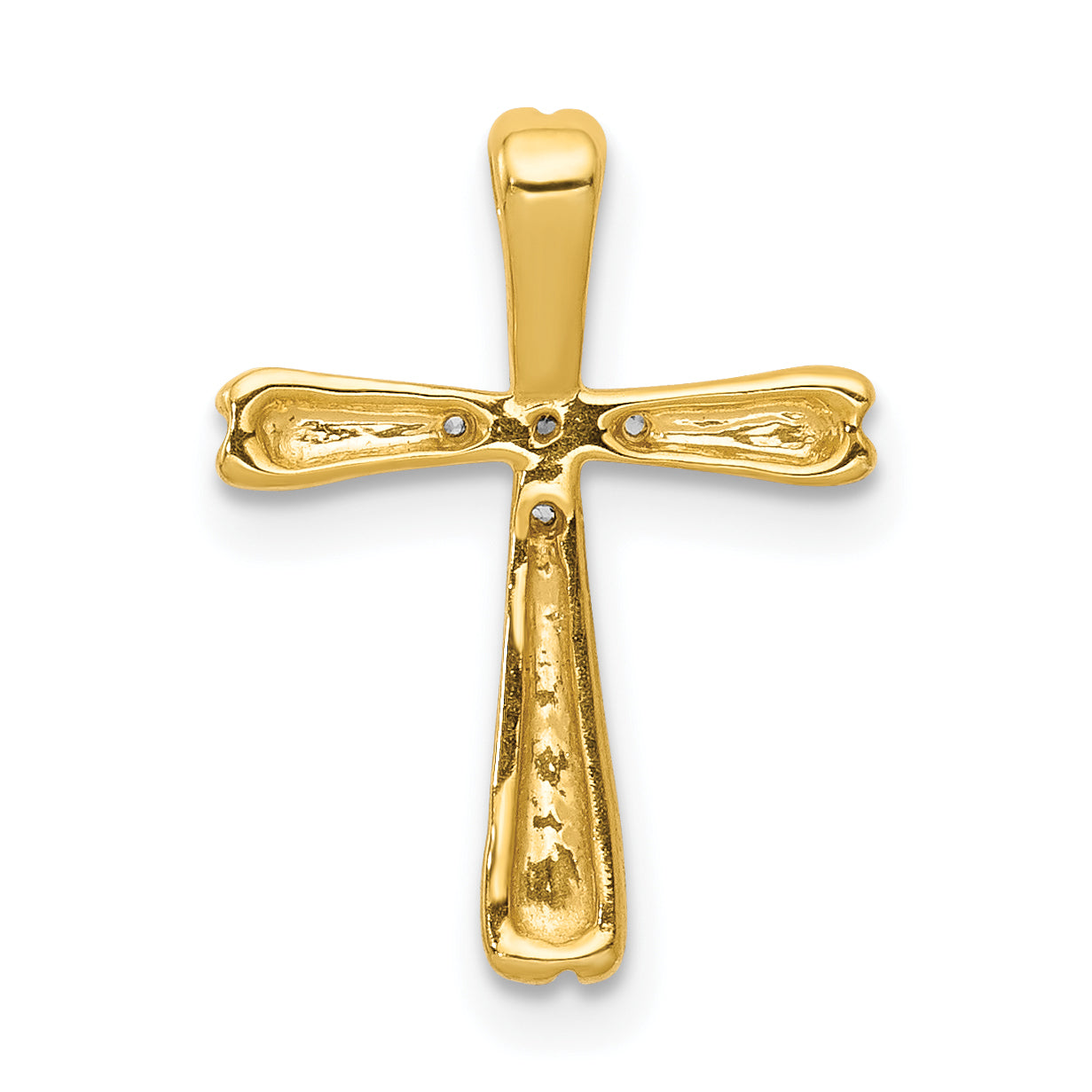 10K Gelbgold 10K Diamant Kreuz Anhänger