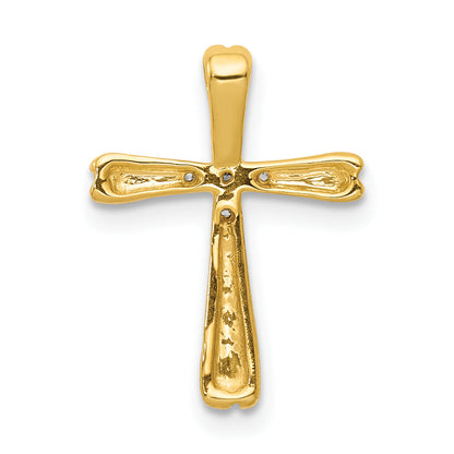 10K Gelbgold 10K Diamant Kreuz Anhänger