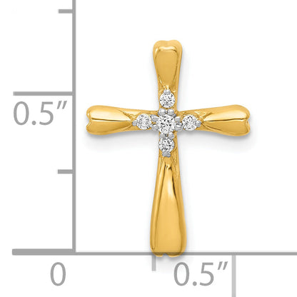 10K Gelbgold 10K Diamant Kreuz Anhänger