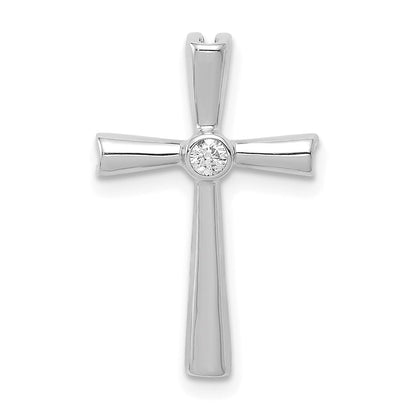 10K Weißgold 10K Aa Diamant Kreuz Kette Anhänger