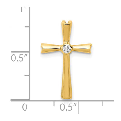 10K Gelbgold 10K Aa Diamant Kreuz Anhänger