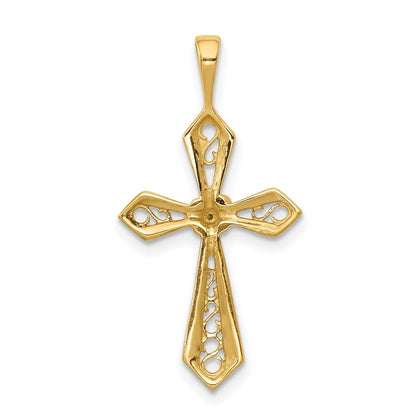 10K Gelbgold 10K Aa Diamant Passion Kreuz Anhänger