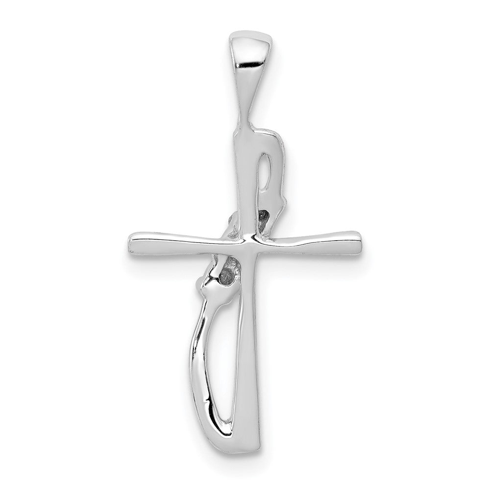 14K Weißgold Anhänger mit 0,01 ct. echtem Diamant