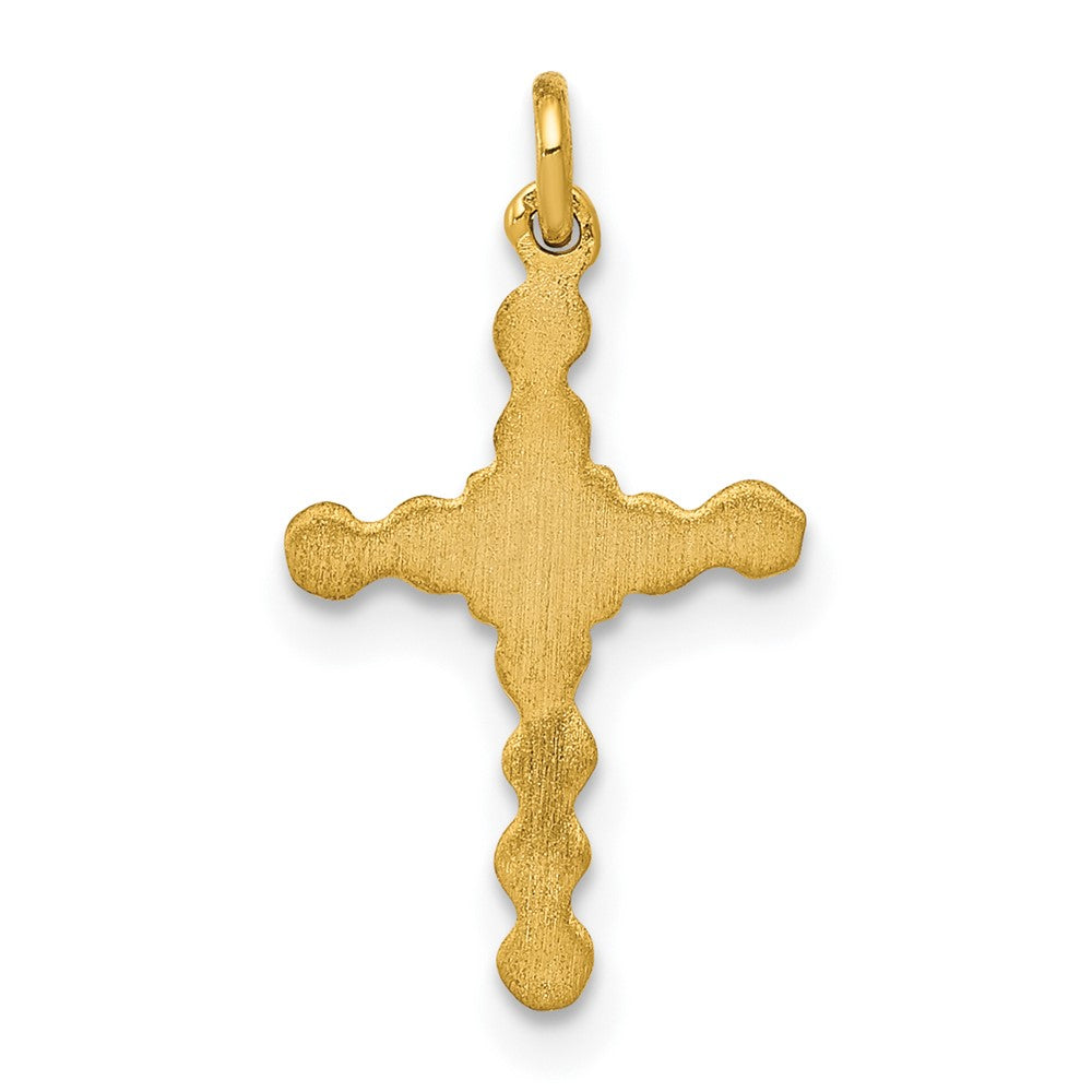 10K Gelbgold 10K Klein.01ct. Diamant Kreuz Charm