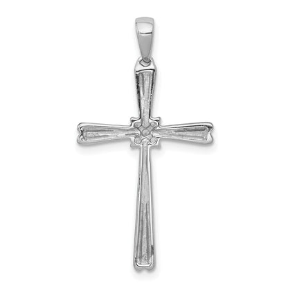 14K Weißgold Kreuzanhänger mit 0,05 ct. echtem Diamant