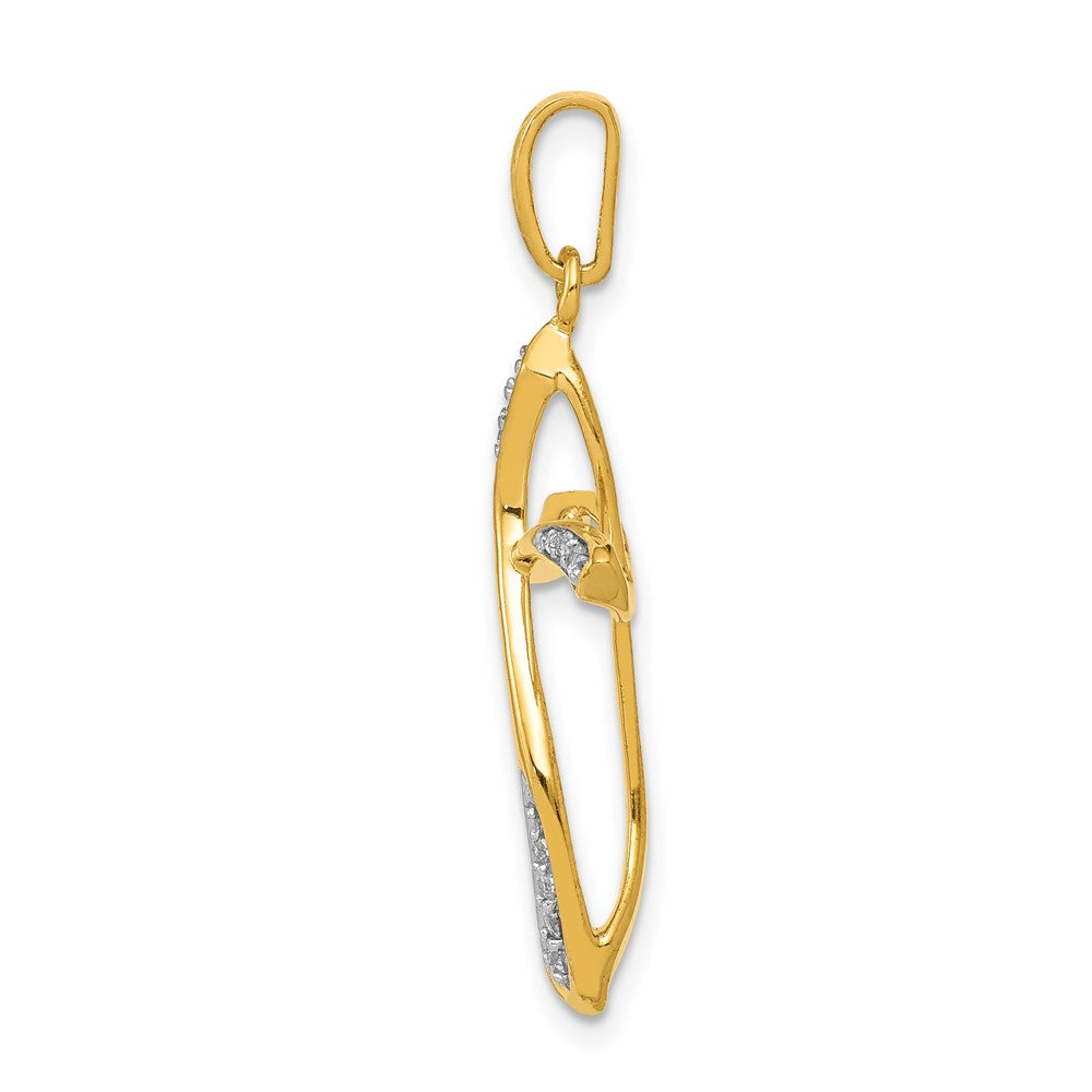 14 Karat Gelbgold 0,1 ct. Echter Diamant-Kreuzanhänger