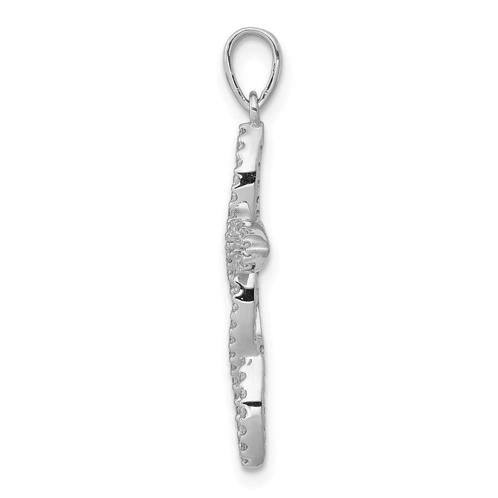 14K Weißgold Anhänger mit 0,25 ct. echtem Diamant