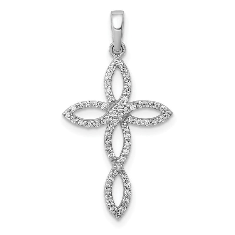14K Weißgold Anhänger mit 0,25 ct. echtem Diamant
