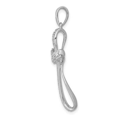 14K Weißgold Kreuzanhänger mit 0,2 ct. echten Diamanten