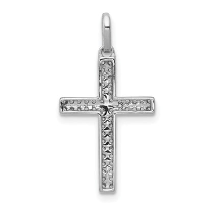 14 Karat Weißgold Kreuz-Anhänger mit 0,167 ct. echten Diamanten