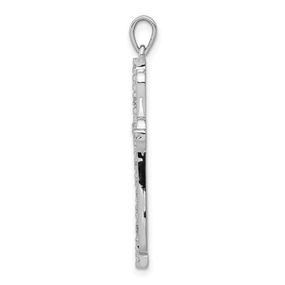 14 K Gelbgold & Rhodium 0,06 ct. Echter Diamant-Kreuz-Anhänger