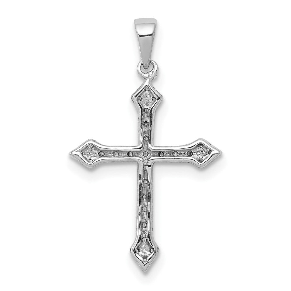 10K Weißgold 10K 1/4ct. Diamant Kreuz Anhänger