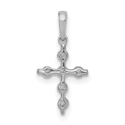 14K Weißgold 0,17 ct. Echter-Diamant-Kreuz-Anhänger