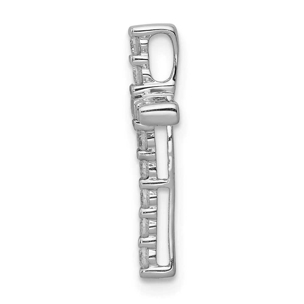 14K Weißgold Kreuz-Gleitanhänger mit 0,25 ct. Labor-gezüchteten Diamanten VS/SI+ G+