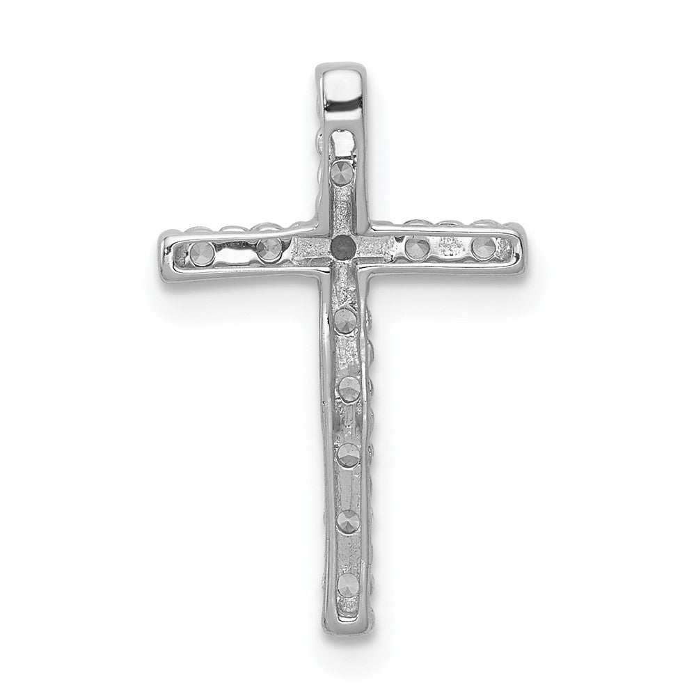 14K Weißgold Kreuz-Gleitanhänger mit 0,25 ct. Labor-gezüchteten Diamanten VS/SI+ G+