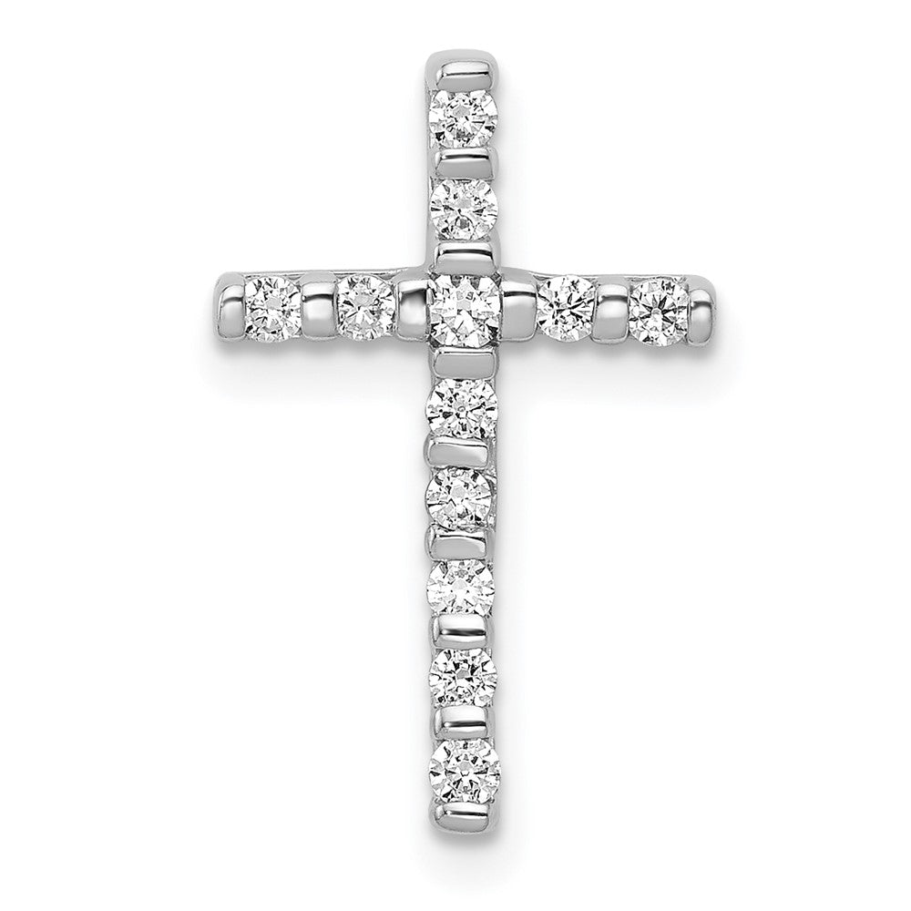14K Weißgold Kreuz-Gleitanhänger mit 0,25 ct. Labor-gezüchteten Diamanten VS/SI+ G+