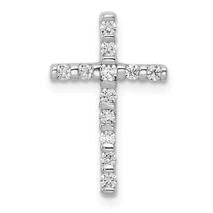 14K Weißgold Kreuz-Gleitanhänger mit 0,25 ct. Labor-gezüchteten Diamanten VS/SI+ G+