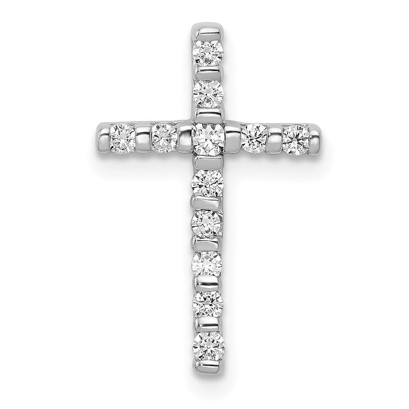 14K Weißgold Kreuz-Gleitanhänger mit 0,25 ct. Labor-gezüchteten Diamanten VS/SI+ G+