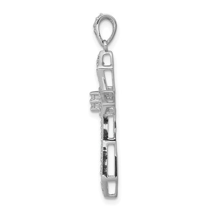 14K Weißgold Kreuzanhänger "Passion" mit 0,3 ct. echten Diamanten