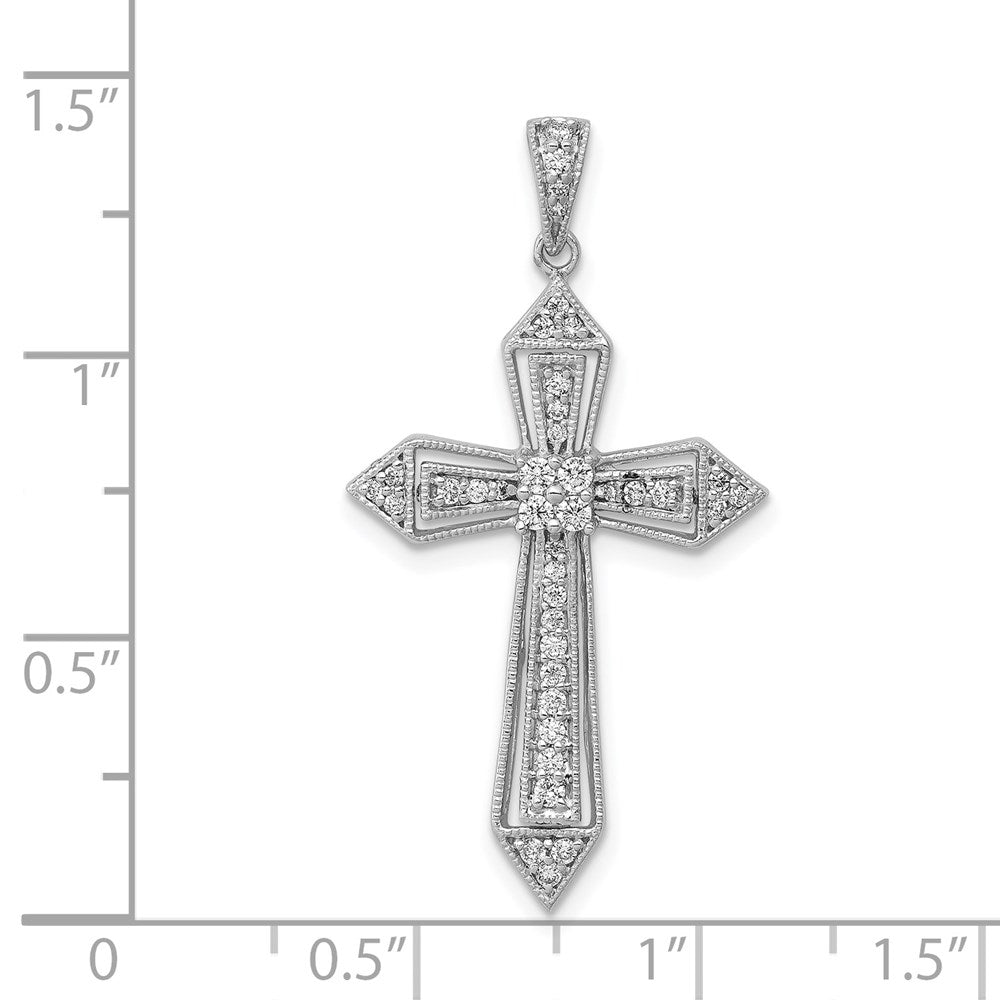 14K Weißgold Kreuzanhänger "Passion" mit 0,3 ct. echten Diamanten