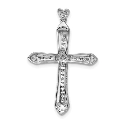 14 Karat Weißgold 0,3 ct. Echter-Diamant-Kreuzanhänger