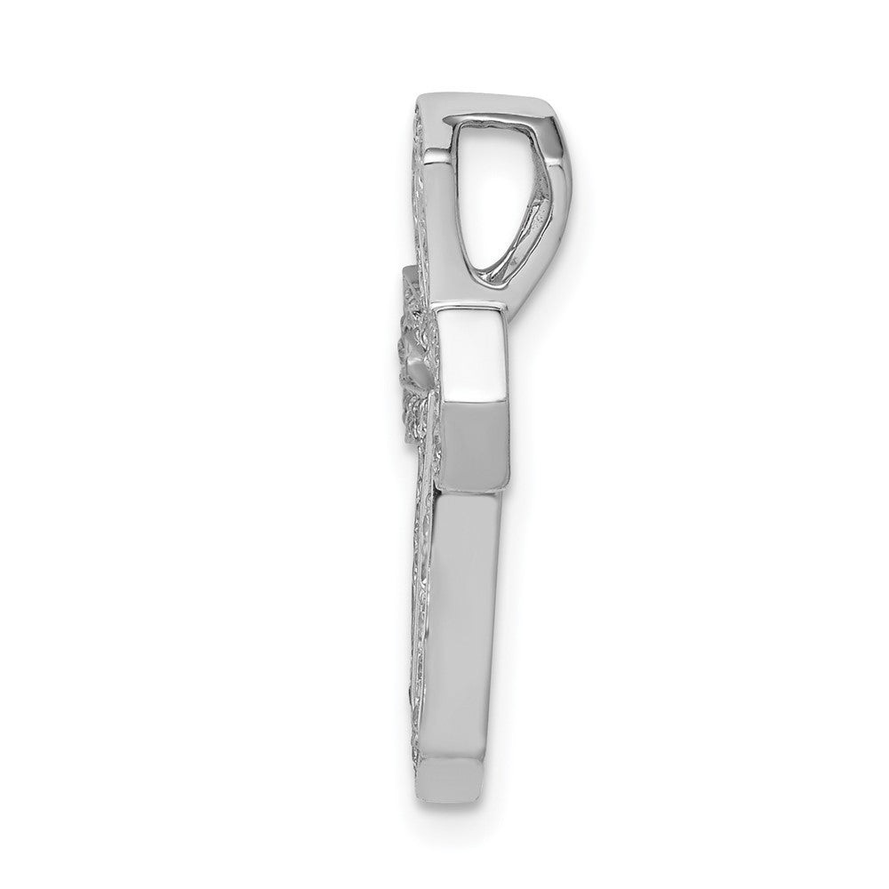 14K Weißgold 1/3ct. Echt Diamant Passion Kreuz Kette Anhänger