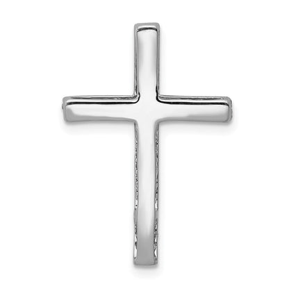 14K Weißgold 1/4ct. Echt Diamant Kreuz Kette Anhänger
