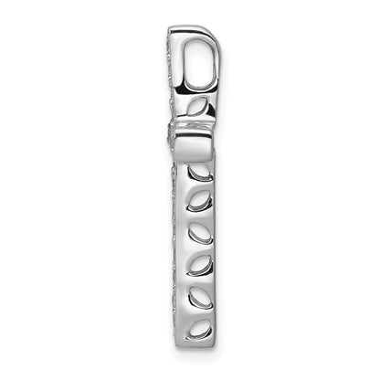 14K Weißgold 3/8ct. Echt Diamant Kreuz Kette Anhänger