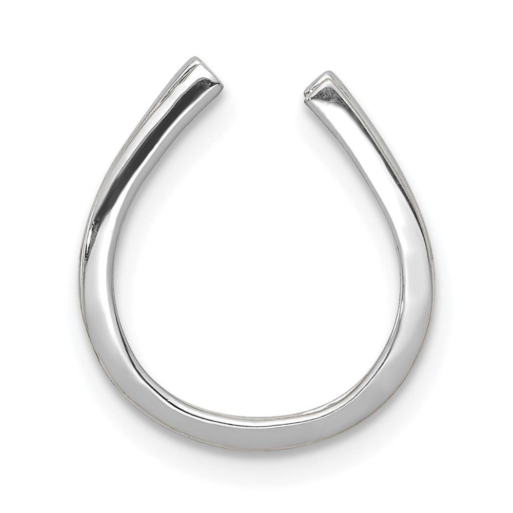 14K Weißgold 1/6ct. Echt Diamant Hufeisen Kette Anhänger