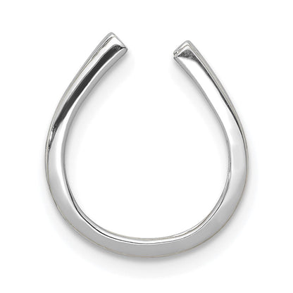 14K Weißgold 1/6ct. Echt Diamant Hufeisen Kette Anhänger