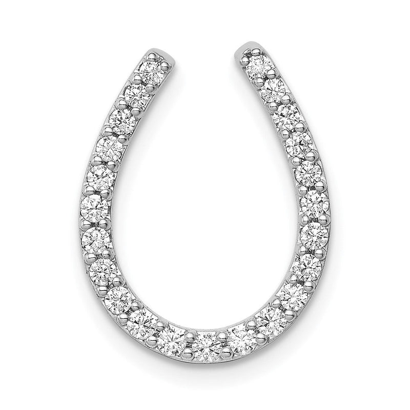 14K Weißgold Hufeisen-Gleitanhänger für Kette mit 0,33 ct. im Labor gezüchteten Diamanten, VS/SI+ G+