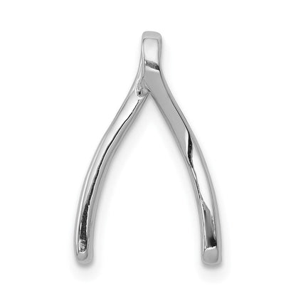14k Weißgold 0,12 ct. Lab Grown Diamant VS/SI+ G+ Wishbone Chain Slide Pendant