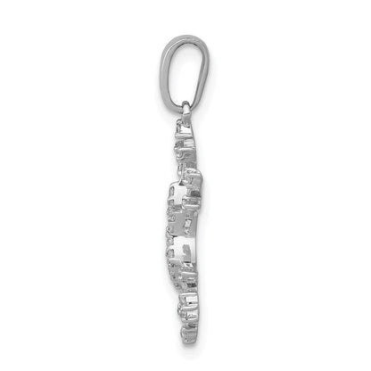 14K Weißgold Schneeflocken-Anhänger mit 0,166 ct. echtem Diamanten