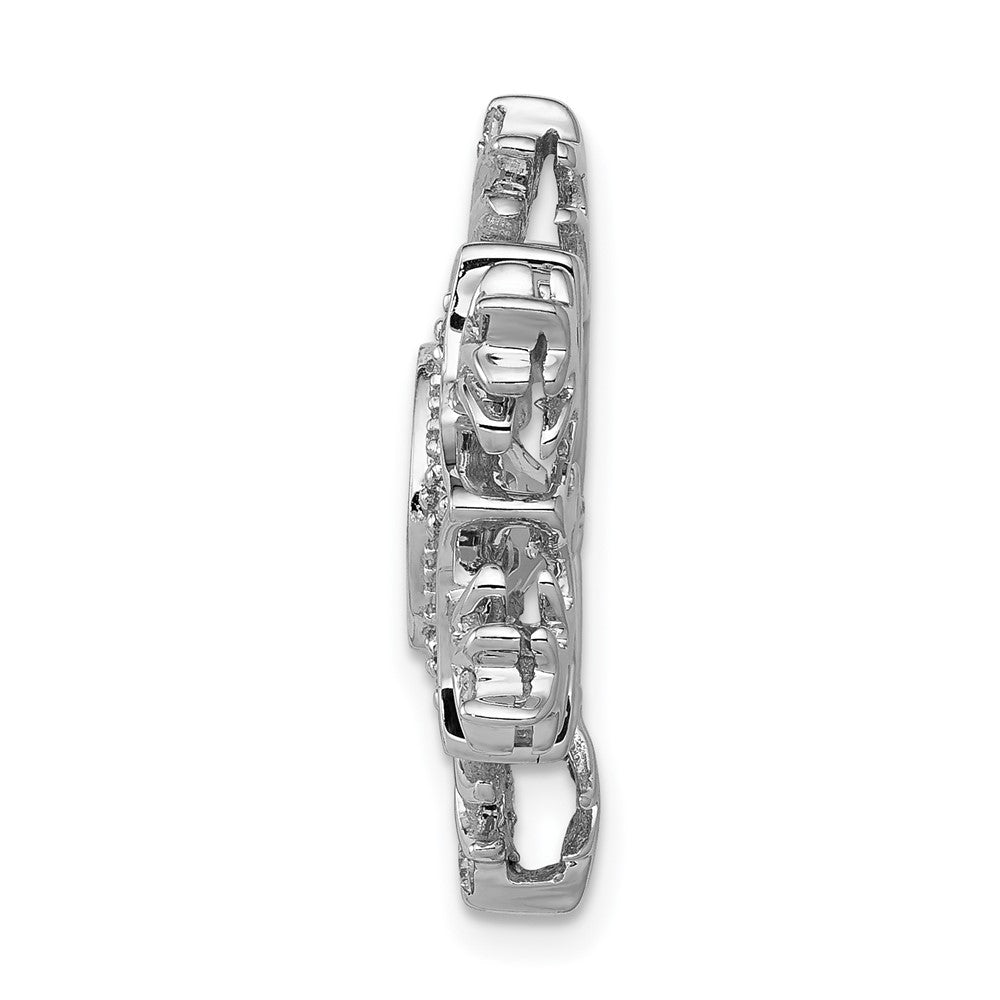 14K Weißgold Schneeflocken-Anhänger mit 0,375 ct. lebendigen, beweglichen echten Diamanten