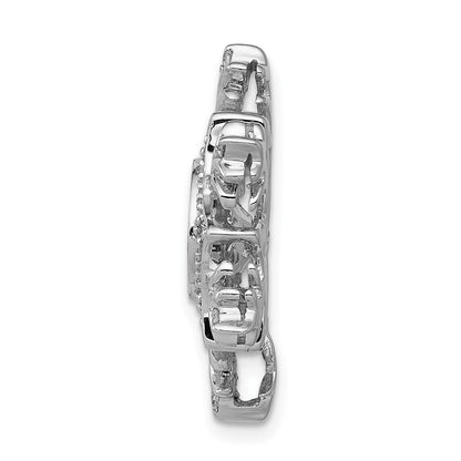 14K Weißgold Schneeflocken-Anhänger mit 0,375 ct. lebendigen, beweglichen echten Diamanten