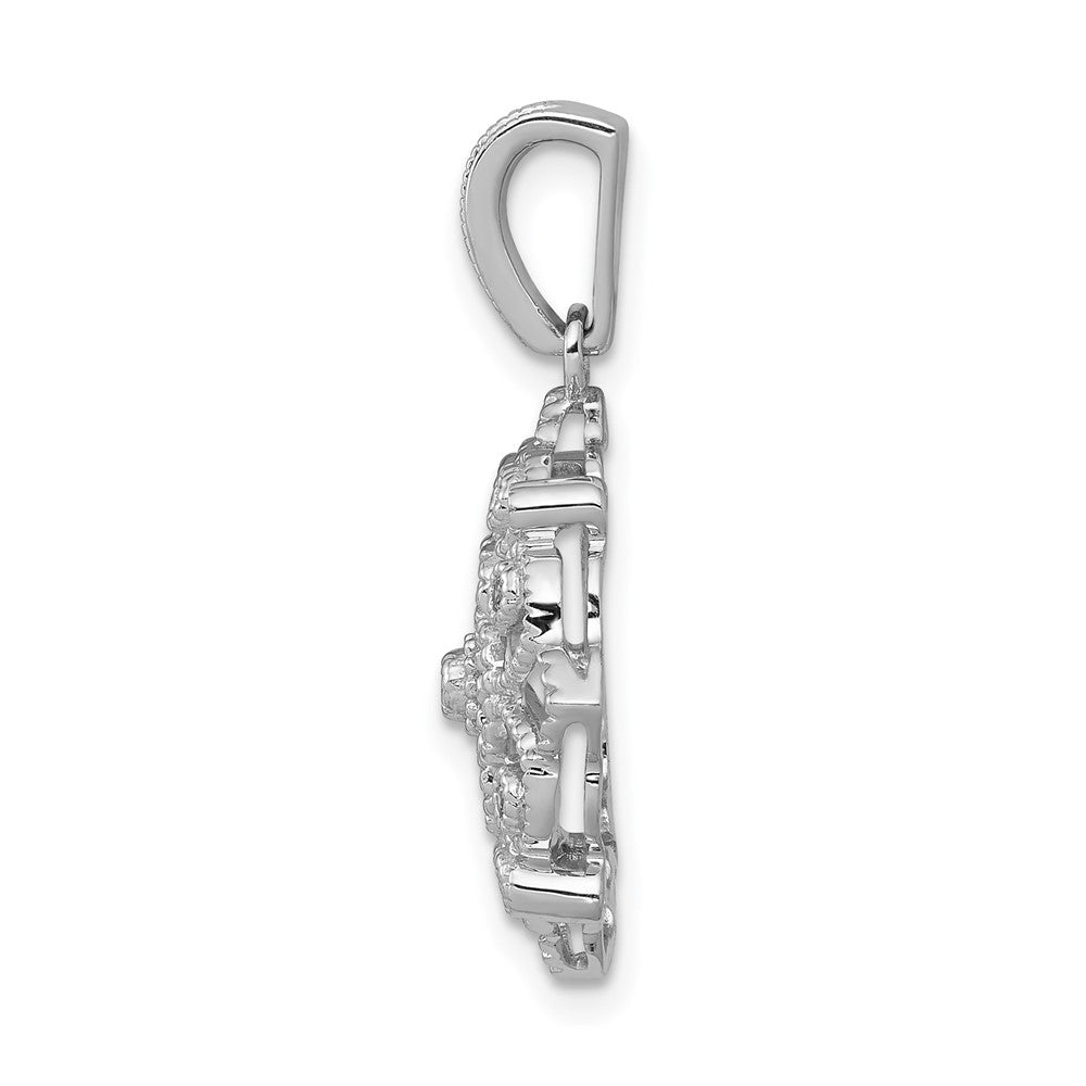 14k Weißgold Fancy 0,15 ct. Echter Diamant Vintage-Anhänger