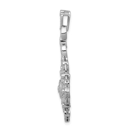 14K Weißgold Filigran-Anhänger mit 0,5 ct. echten Diamanten